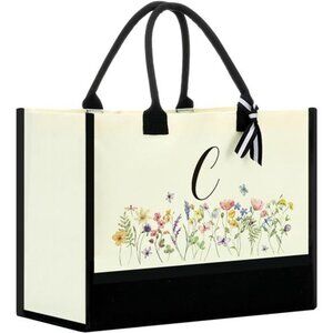 Initial Tote Bags for Women C